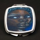 Ebony Girl Dual Mirror Compact (African American Dual Mirror Compact)
