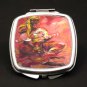 Yellow Scarf Dual Mirror Compact (African American Dual Mirror Compact)