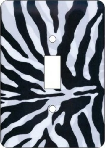 Zebra Print Switch Plate Cover (African American Single Switch Plate)