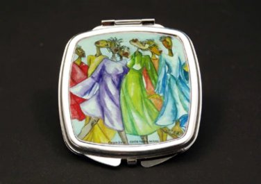 Danc'n Divas Dual Mirror Compact (African American Dual Mirror Compact)