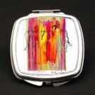 Doo Wop Days III Dual Mirror Compact (African American Dual Mirror Compact)