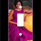 Michelle Obama-Purple Dress Switch Plate (African American Single Switch Plate)