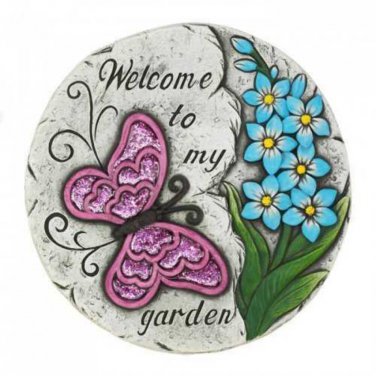 Pink Butterfly Garden Stepping Stone X662-10018530