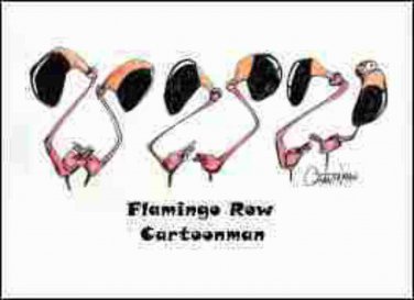 Flamingo Row Refrigerator Magnet (African American Magnet)