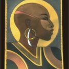 Bald Woman Refrigerator Magnet (African American Magnet)