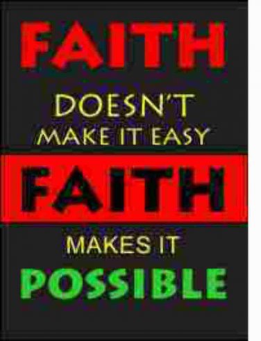 Faith Males it Possible Refrigerator Magnet (African American Magnet)