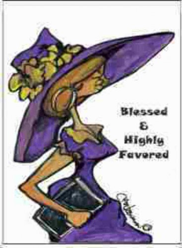 Blessed and Highly Favored Refrigerator Magnet (African American Magnet)