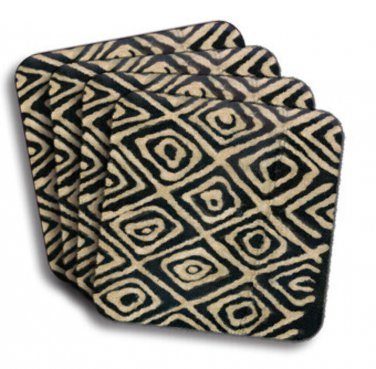 Mudcloth-Black Coasters1 (African American Coasters)