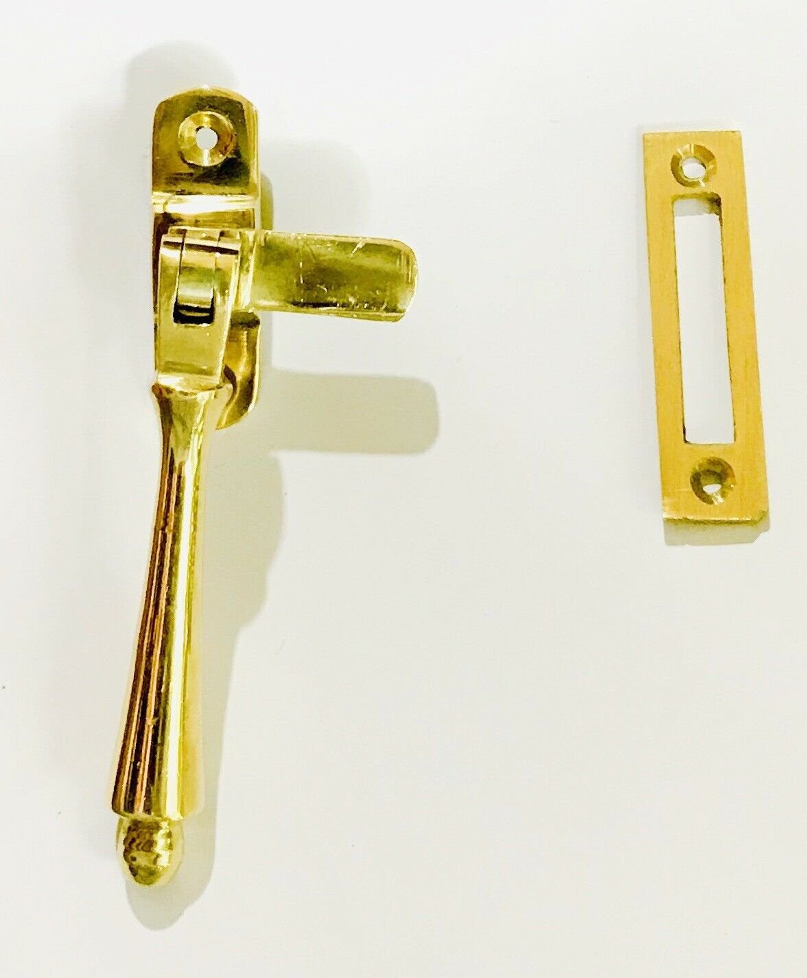 Solid Brass Window Casement Fastener , lock pull handle with free Brass nails