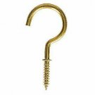 5 pcs 2" Brass Key Cup Hooks Screws Plant Coat Hanger Jewelry Display Holder Home