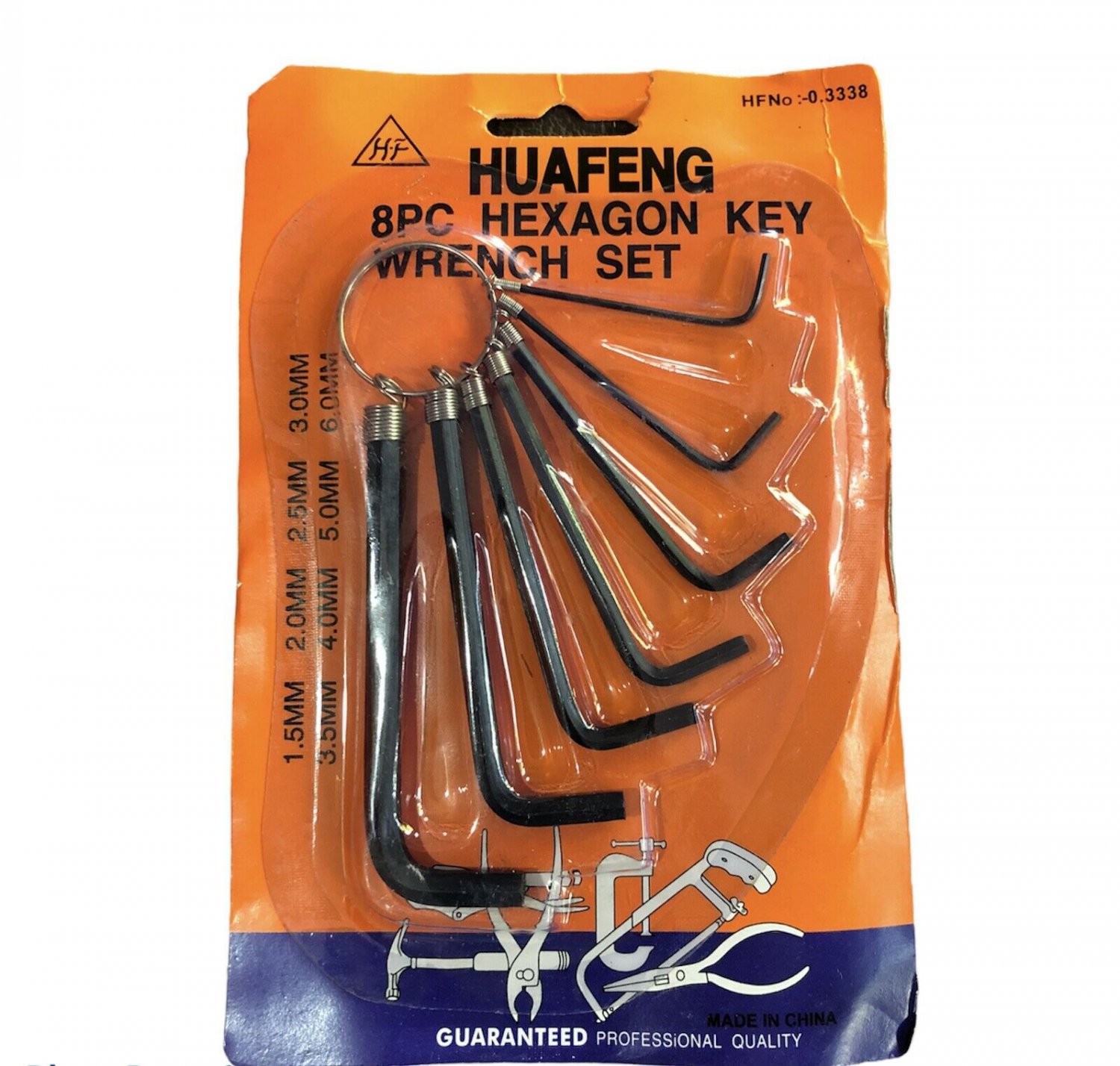 8PC Hexagon Key Wrench Set 1.5mm 2mm 2.5mm 3mm 3.5mm 4mm 5mm 6mm Allen key set
