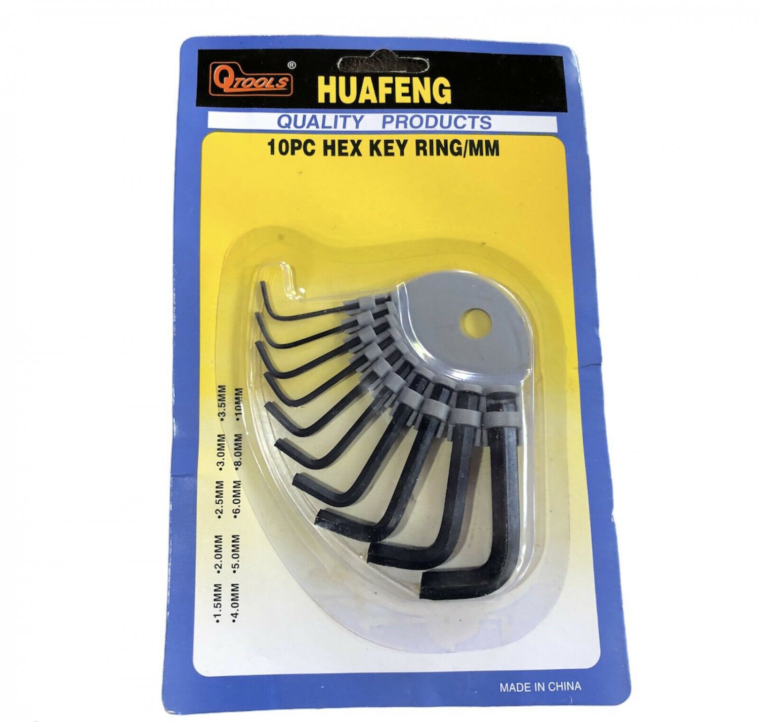 10PC Hexagon Key Wrench Set 1.5mm 2mm 2.5mm 3mm 3.5mm 4 5 6 8 10mm Allen key set