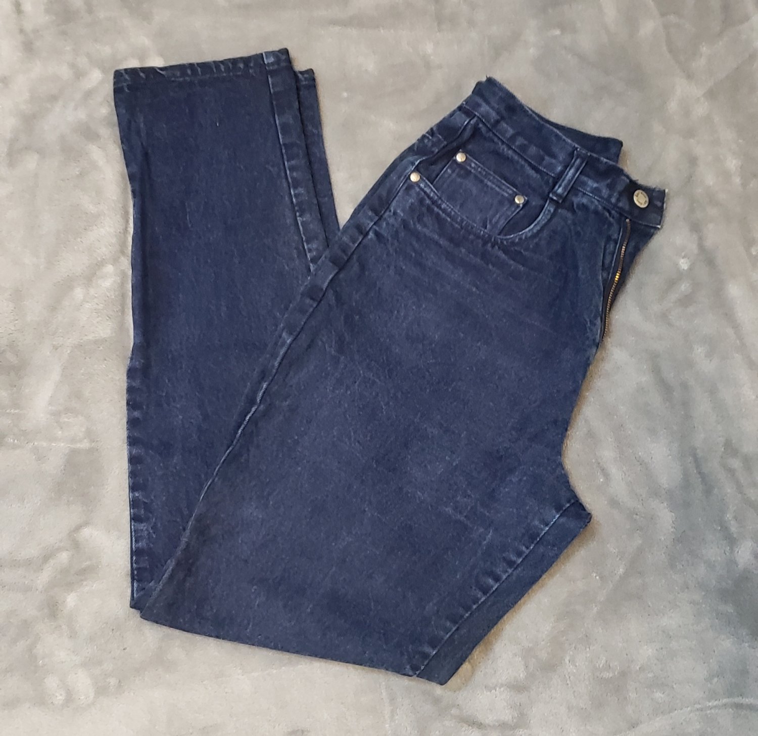 Indigo Blue Denim Dark Wash London London Jeans Tapered Leg Vintage Womens -Sz 9/ 10