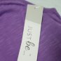 Amethyst Just Be Keyhole Sleeveless Purple Tank Top Tee Shirt Size S NWT