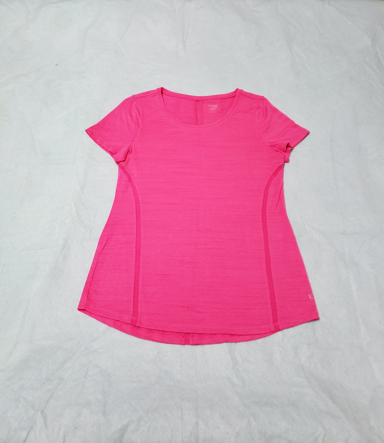 Athletic DriMore Hot Pink Neon Short Sleeve Sporty Shirt Size M 8-10 Danskin Now
