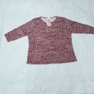 Chain Keyhole Neck 3/ 4 Sleeve Shirt Size XL Rebecca Malone EUC