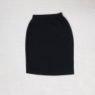 Basic Black 23 inch Pencil Straight Skirt 6.5 inch Back Slit Size 6