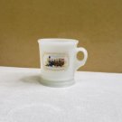 Avon Coffee Cup Collectible Locomotive Milk Glass Shaving Mug Train Vintage