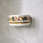 Candy Bowl Dish Round Powder Trinket Box Mikasa Holiday Orchard Vintage 1980s