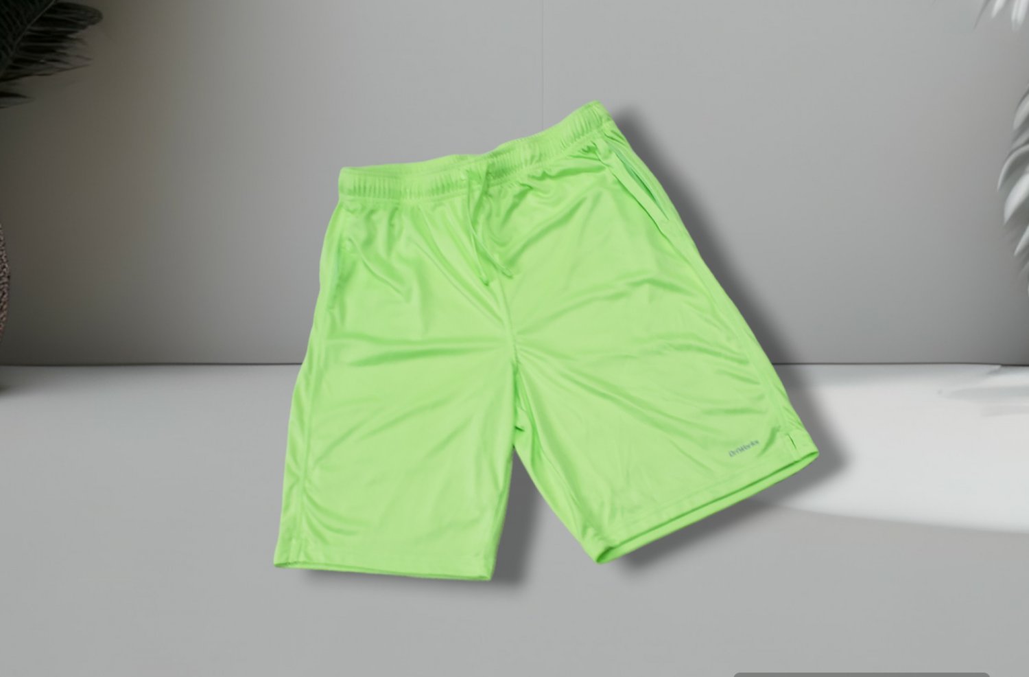 Athletic Works Drawstring Elastic Dri Works Basket Ball Shorts Neon Size XXL 18
