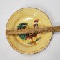 Braided Edge Glazed Handpainted Hand Crafted Gallo Rooster 11" Pasta Soup Plate
