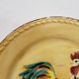 Braided Edge Glazed Handpainted Hand Crafted Gallo Rooster 11" Pasta Soup Plate