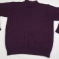 Alfred Dunner Eggplant Long Sleeve Mock Neck Plum Pullover Sweater Top Size S