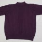 Alfred Dunner Eggplant Long Sleeve Mock Neck Plum Pullover Sweater Top Size S