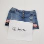 Button Fly Cut Off Embroidered Jean Stretch Shorts Size 7 No Boundaries