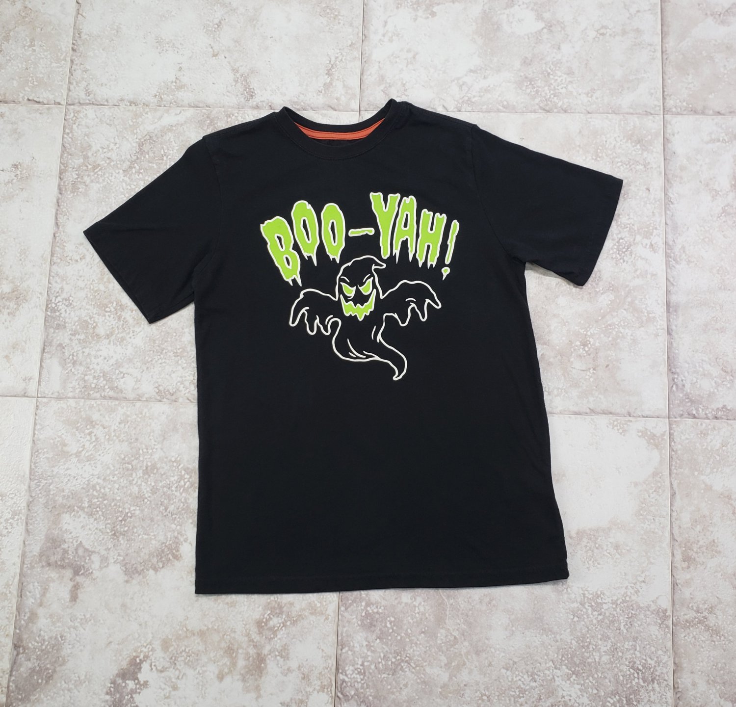 Boo Yah Ghost Halloween Graphic Print T Shirt Youth XL 14/ 16 Way to Celebrate