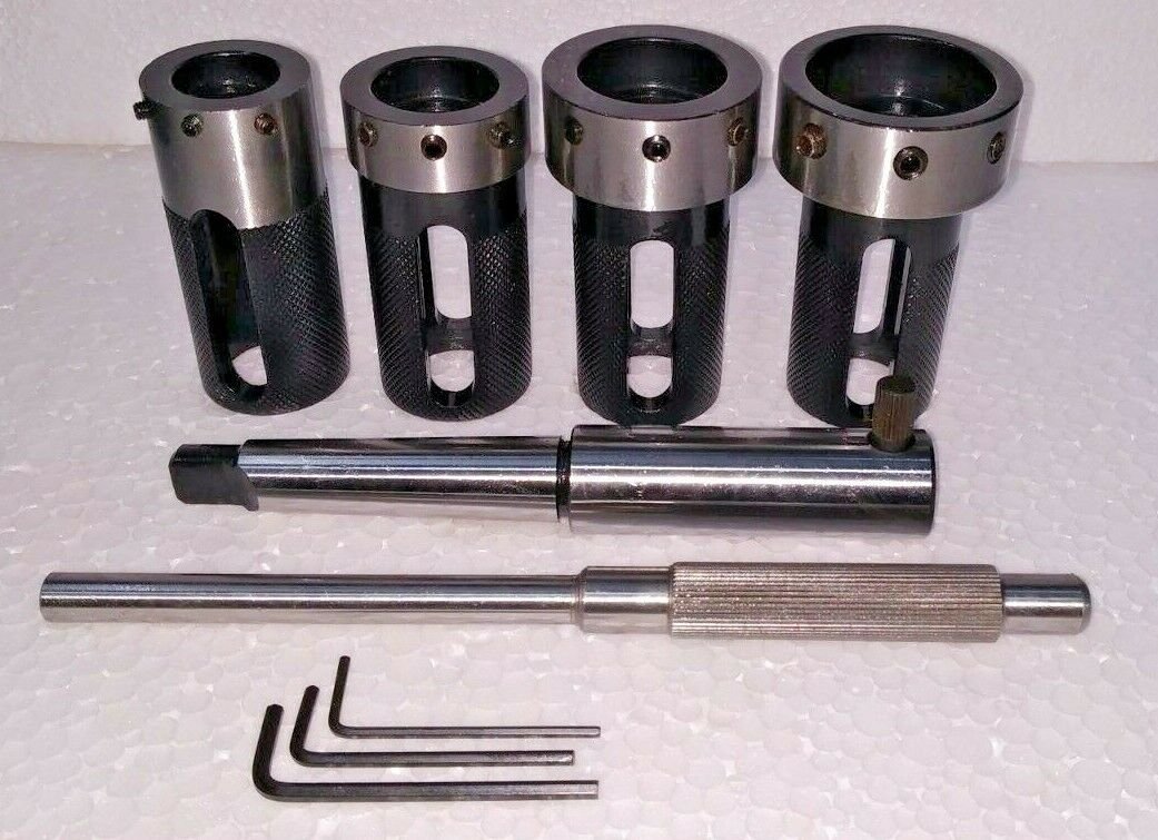 Lathe Tailstock Die Holder Set Of 4 Floating Type Mt2 Shank Holds