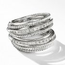 Elegant 925 Silver Rings for Women White Sapphire Wedding Jewelry Size 6-10