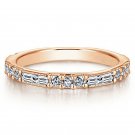 Elegant 925 Silver,rose Gold Wedding Rings Round Cut White Sapphire Size 6-10
