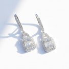 Gorgeous 925 Silver Drop Earrings for Women White Sapphire Jewelry A Pair/set