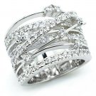 Luxury Women 925 Silver Jewelry Wedding Rings White Sapphire Ring Size 6-10