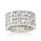 Gorgeous 925 Silver Rings for Women White Sapphire Wedding Jewelry Gift Sz 6-10