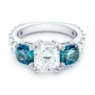 Fashion Women 925 Silver Rings Elegant White Sapphire Wedding Rings Size 6-10