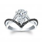 Elegant 925 Silver Wedding Rings Women Pear Cut White Sapphire Rings Size 6-10