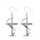 Fashion Drop Earrings for Women 925 Silver Filled White Sapphire Jewelry A Pair