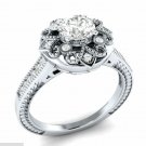 Fashion Woman Round Cut 1.85ct White Sapphire 925 Silver Wedding Ring Size 6-10