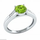 Fashion Woman Round Cut 1.95ct Peridot 925 Silver New Ring Size 6-10
