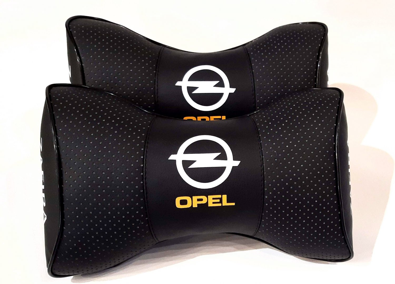 2 Auto Pillow Headrest NeckRest Comfortable Cushion Pad with Logo Opel