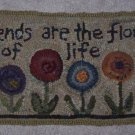 FLOWERS OF LIFE - Rug Hooking pattern on linen