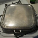 Vintage Silver Seal 2-Sided Square Stovetop Griddle with Handle