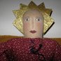 Handmade 29" Fabric Patriotic Lady Liberty Angel Doll with quilted skirt