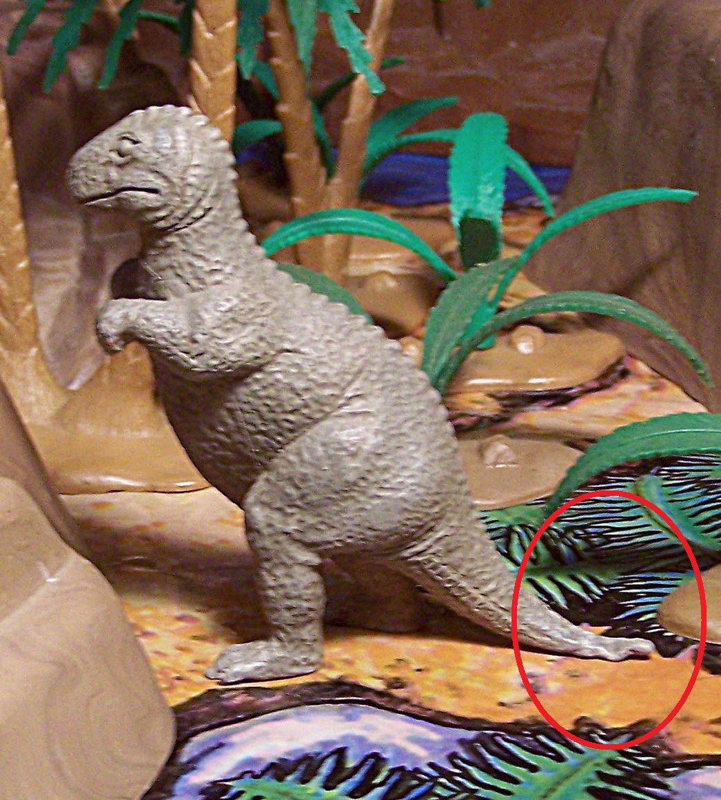 Marx Type II (1959) Allosaurus Dinosaur Smokey Gray FLAW (5-22-21)