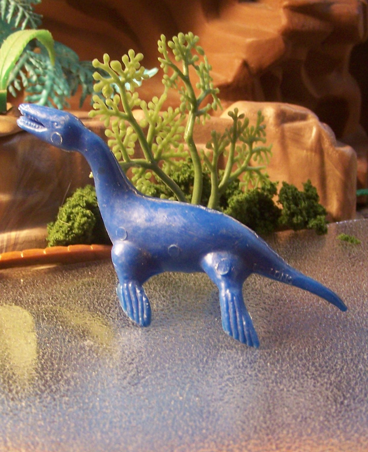 MPC (1962 mold*) Kronosaurus (Mold #19) Reptile Dinosaur, Blue (4-27-22)