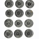 Antilles 10, 25 Cents 1990s, 2000s, 12 pcs. All Different (8-19-21)