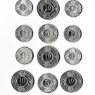 Antilles 1, 5, 10 Cents 1990s, 2000s, 12 pcs. All Different (8-19-21)