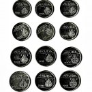 Aruba 5 & 10 Cents, 12 pcs. All Different (8-19-21)